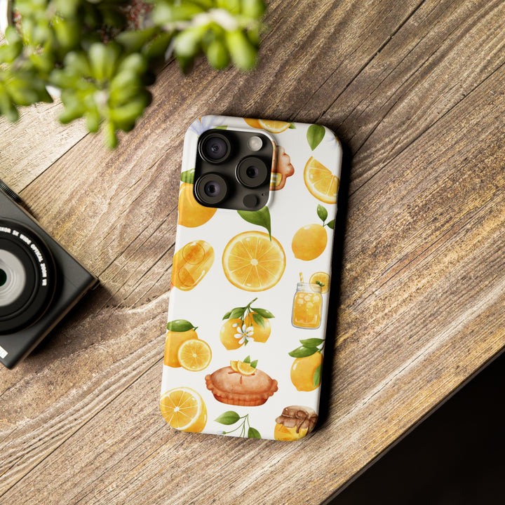 Slim Cute Phone Cases for Iphone - | iPhone 15 Case | iPhone 15 Pro Max Case, Iphone 14 Case, Iphone 14 Pro Max, Iphone 13, Summer Fruit Lemon - Studio40ParkLane