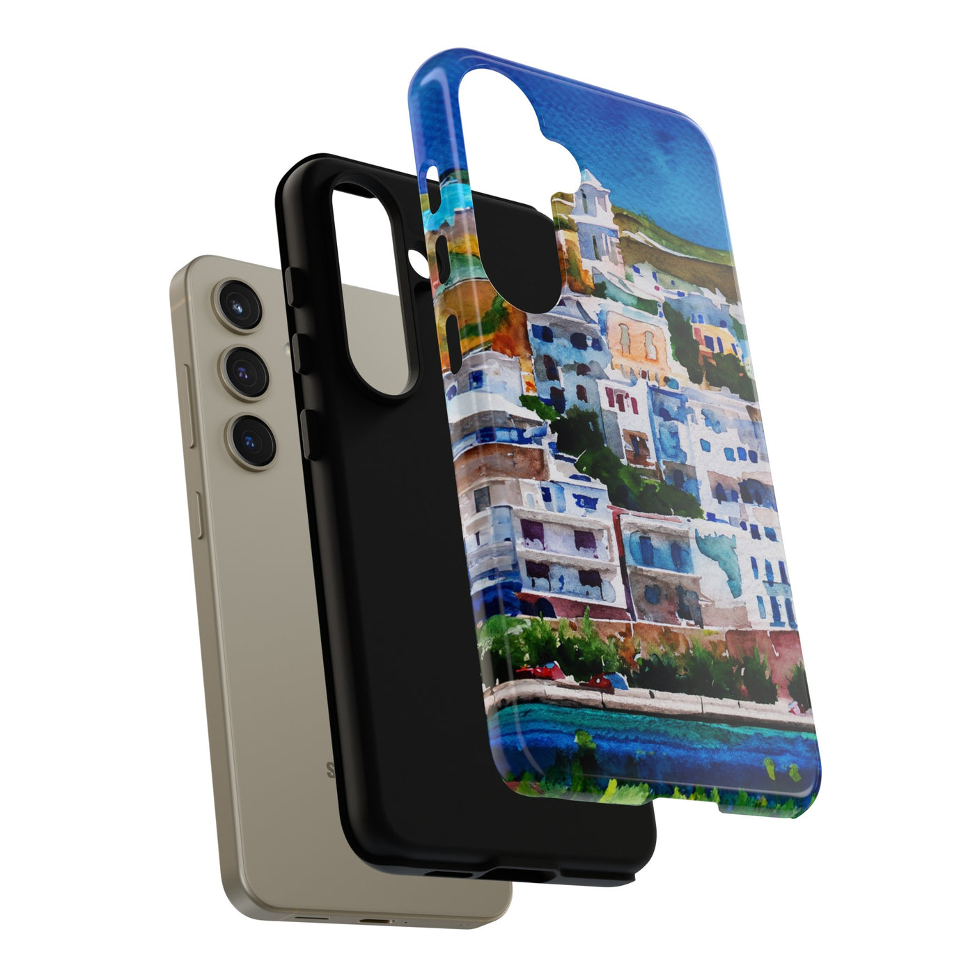 Impact Resistant, Greece House, Cute Phone Cases for Samsung S24, S23, S22, S21, IPhone 15 pro Iphone 14 pro Iphone 13 IPhone 12 Iphone 11