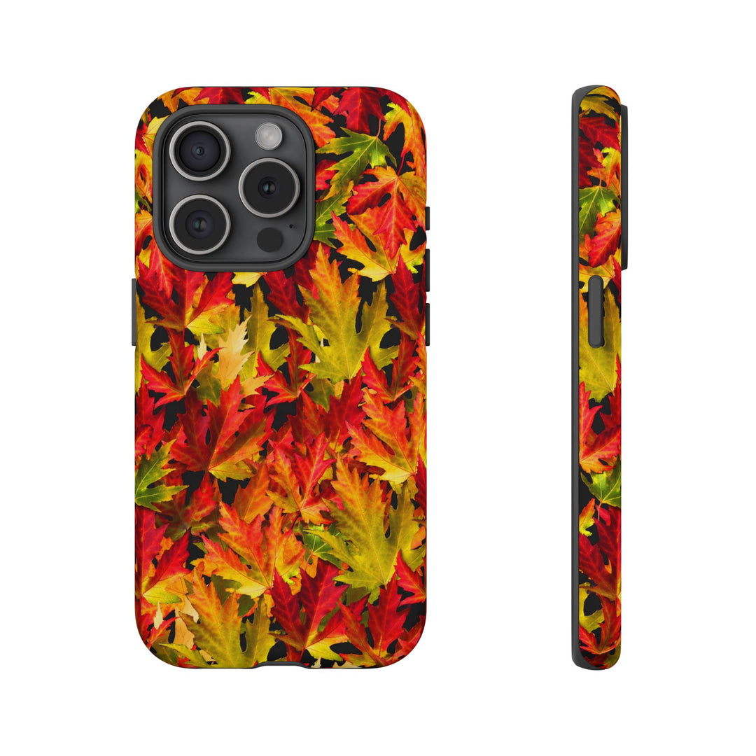 Fall Leaves Impact Resistant, Cute Phone Cases for Samsung S24, S23, S22, S21, IPhone 15 pro Iphone 14 pro Iphone 13 IPhone 12 Iphone 11 - Studio40ParkLane