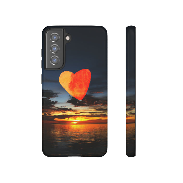 Cute Samsung Phone Case | Aesthetic Samsung Phone Case | Galaxy S23, S22, S21, S20 | Luxury case, Cute Rising Heart Sunset Phone Case - Studio40ParkLane
