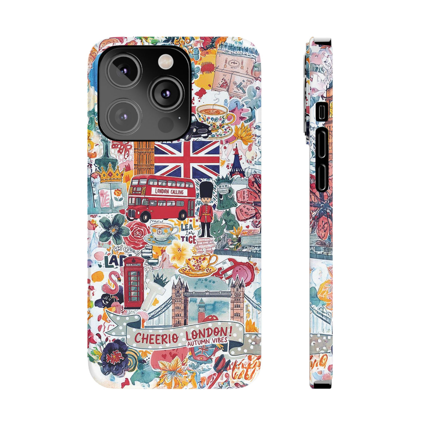 Slim London England Coquette Collage Cute Phone Case for Iphone 17 - | iPhone 16 Pro Max Case | iPhone 15 Case Iphone 14 13 12 11 10 9 8 7 - Studio40ParkLane