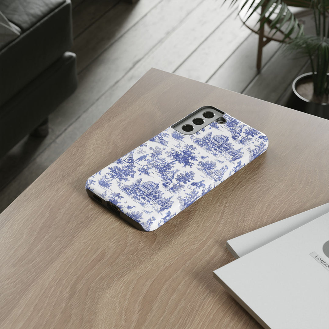French Toile Premium Tough Phone Case, Timeless Cute Phone Case for Samsung Galaxy S25 S24 S23 Ultra &amp; iPhone 16 15 Pro Max - Studio40ParkLane