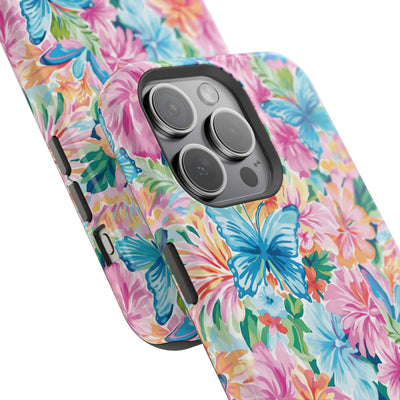Butterflies Flowers Magsafe Cute Phone Case for Iphone Gift for Her, iPhone 16 Case iPhone 15 Pro Max Case, Iphone 14, Iphone 14 Pro Max, 13, 12