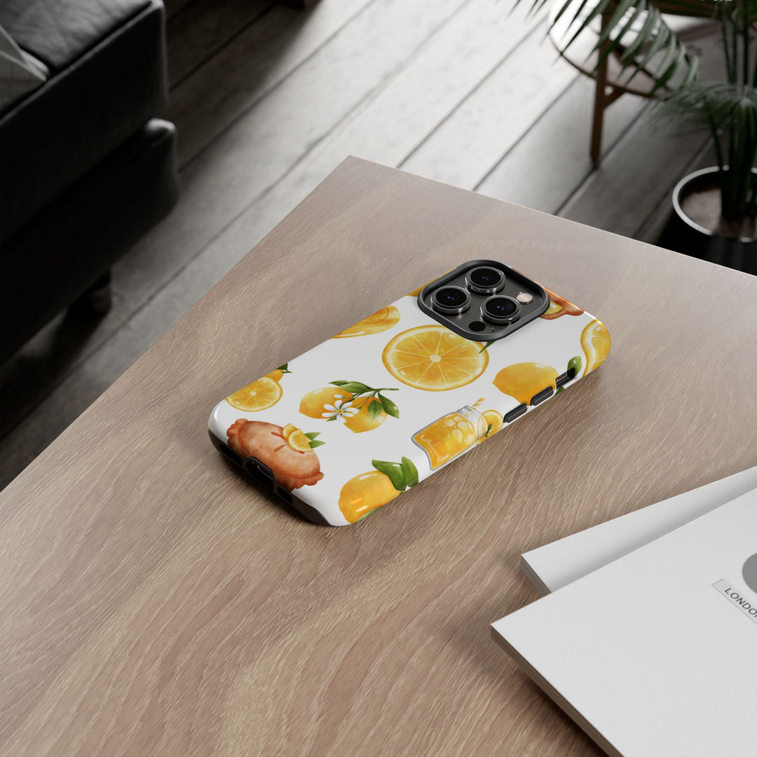 Impact Resistant, Lemon Fruit Pie, Cute Phone Cases for Samsung S24, S23, S22, S21, IPhone 15 pro Iphone 14 pro Iphone 13 IPhone 12 Iphone 11 - Studio40ParkLane