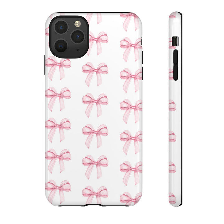 Pink Bows Cute Phone Case, for IPhone 16 Pro Max | Iphone 15, Iphone 14, IPhone 13 Case, 11 8 7, Samsung Galaxy S24, S23, S22, S21, 2 Layer Protection - Studio40ParkLane