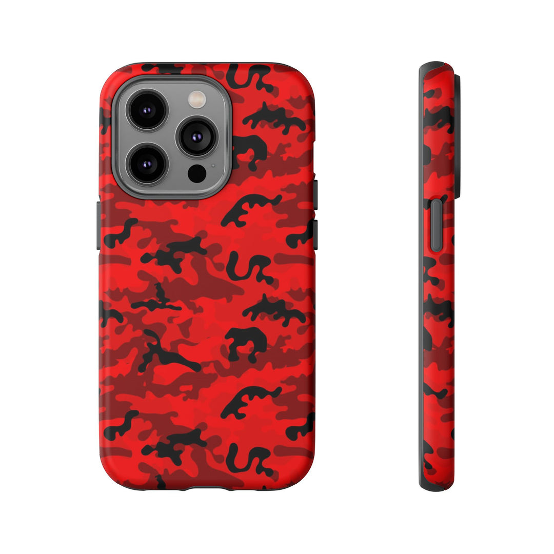 Impact Resistant, Red Camo Camouflage, Cute Phone Cases for Samsung S24, S23, S22, S21, IPhone 15 pro Iphone 14 pro Iphone 13 IPhone 12 Iphone 11 - Studio40ParkLane
