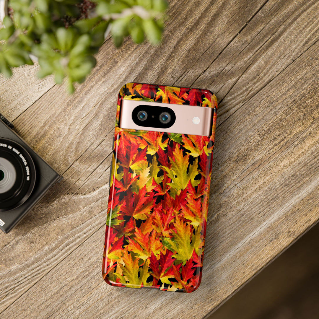 Fall Leaves Impact Resistant, Cute Phone Cases for Samsung S24, S23, S22, S21, IPhone 15 pro Iphone 14 pro Iphone 13 IPhone 12 Iphone 11 - Studio40ParkLane