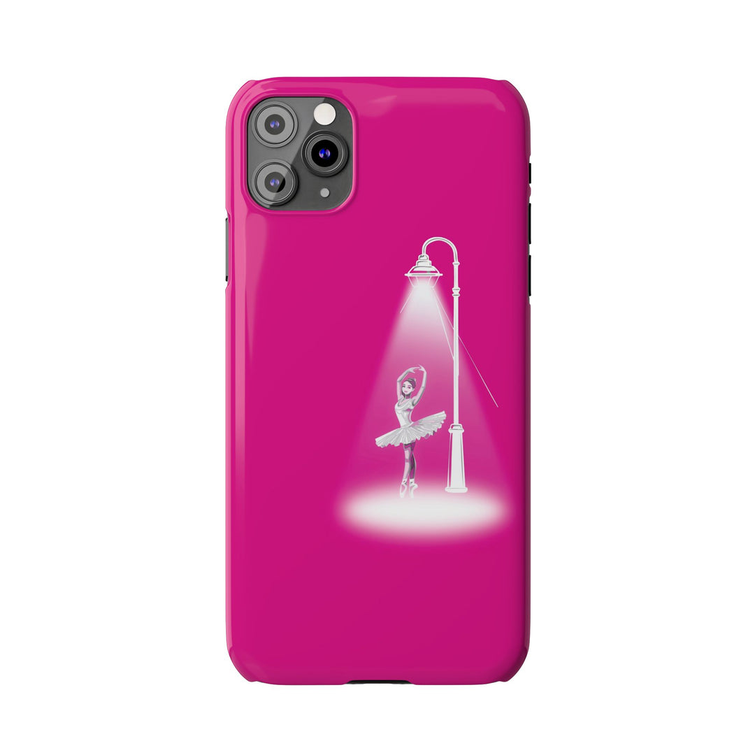 Slim Pink Ballet Dancer Spotlight Gift for Her Cute Phone Cases for Iphone 16 Pro Max | iPhone 15 Case | iPhone 15 Pro Max Case, Iphone 14, 13, 12, 11, 10, 8, 7 - Studio40ParkLane