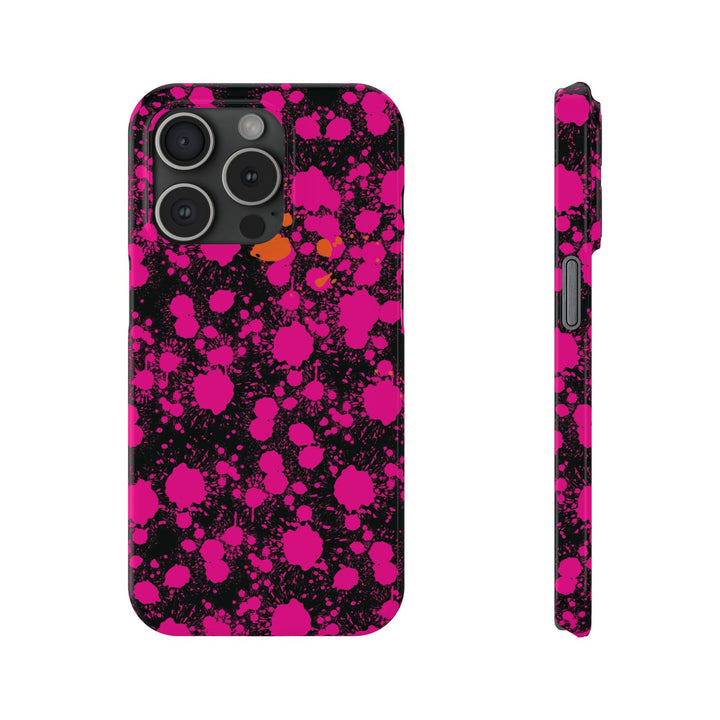 Slim Cute Phone Cases for Iphone - | iPhone 15 Case | iPhone 15 Pro Max Case, Iphone 14 Case, Iphone 14 Pro Max, Iphone 13, Pink Orange Paint Splash - Studio40ParkLane