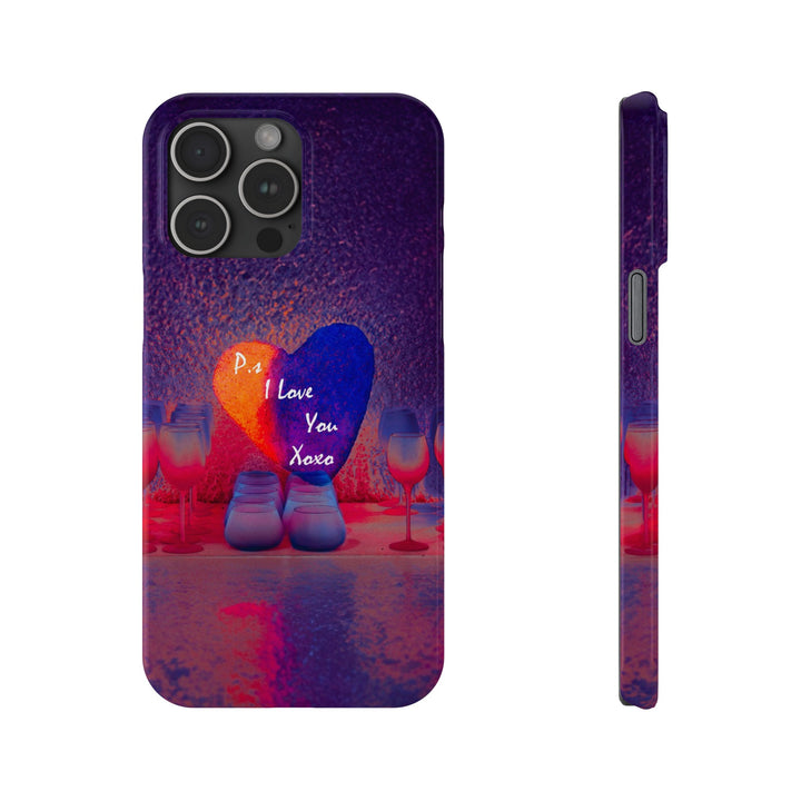 Slim Cute Phone Cases for Iphone - | iPhone 15 Case | iPhone 15 Pro Max Case, Iphone 14 Case, Iphone 14 Pro Max, Iphone 13, PS I Love You Heart - Studio40ParkLane
