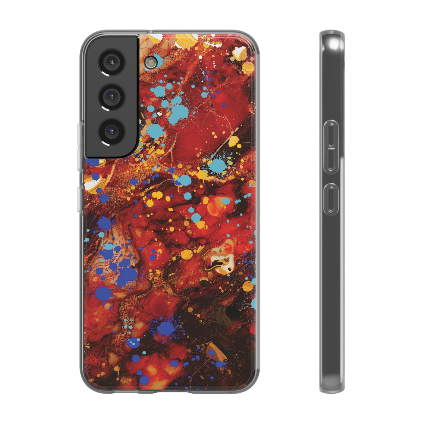 Cute Flexi Samsung Phone Cases, Fall Marble Splash Galaxy S23 Phone Case, Samsung S22 Case, Samsung S21 Case, S20 Plus