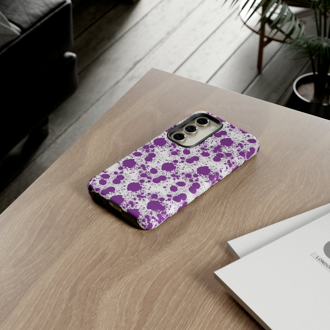 Cool Phone Case | Aesthetic Phone Case | Paint Splash Purple | For Samsung Galaxy S23, S22, S21, S20 | Luxury Double Layer | Cute - Studio40ParkLane