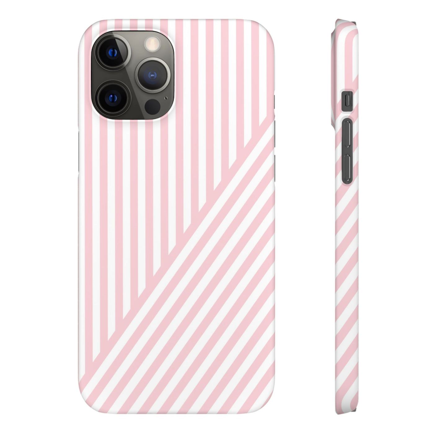 Aesthetic Sweet Pink Stripes Cute Phone Case Sleek Snap - For iPhone 17 Pro Max iPhone 16 Pro iPhone 15 Iphone 14 Plus 13 Pro 12 11 10 Gift