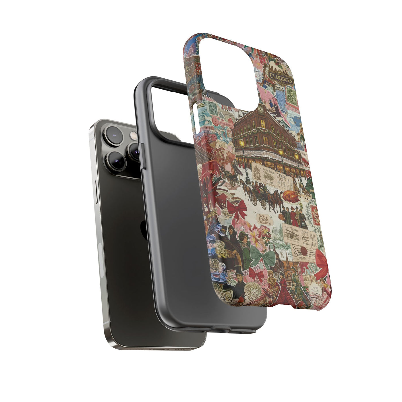 Aesthetic Tough London Coquette Collage Premium Phone Case - For iPhone 17 Pro Max iPhone 16 Pro iPhone 15 Iphone 14 Plus 13 Pro 12 11 10 XR - Studio40ParkLane