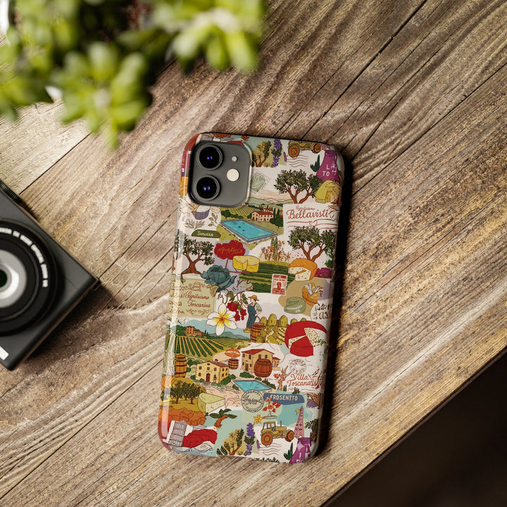Slim Italy Tuscany Coquette Collage Cute Phone Case for Iphone 17 - | iPhone 16 Pro Max Case | iPhone 15 Case Iphone 14 13 12 11 10 9 8 7 - Studio40ParkLane