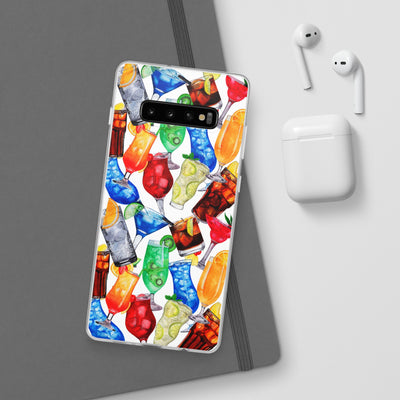 Cute Flexi Phone Cases, For Iphones and Samsung Galaxy Phones, Tropical Summer Fruit Cocktails, Galaxy S23 Phone Case, Samsung S22 Case, Samsung S21, Iphone 15, Iphone 14, Iphone 13