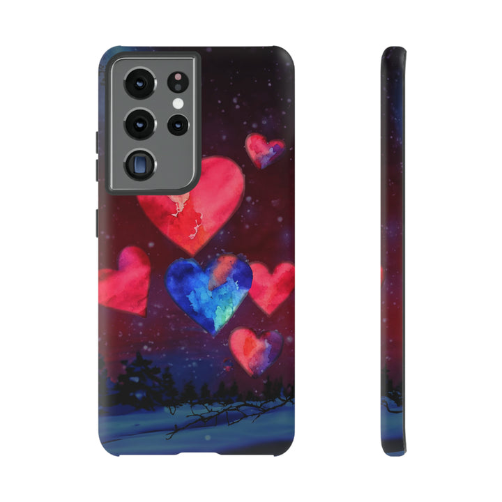 Cute Samsung Phone Case | Aesthetic Samsung Phone Case | Galaxy S23, S22, S21, S20 | Luxury case, Rising Hearts Night Phone Case - Studio40ParkLane
