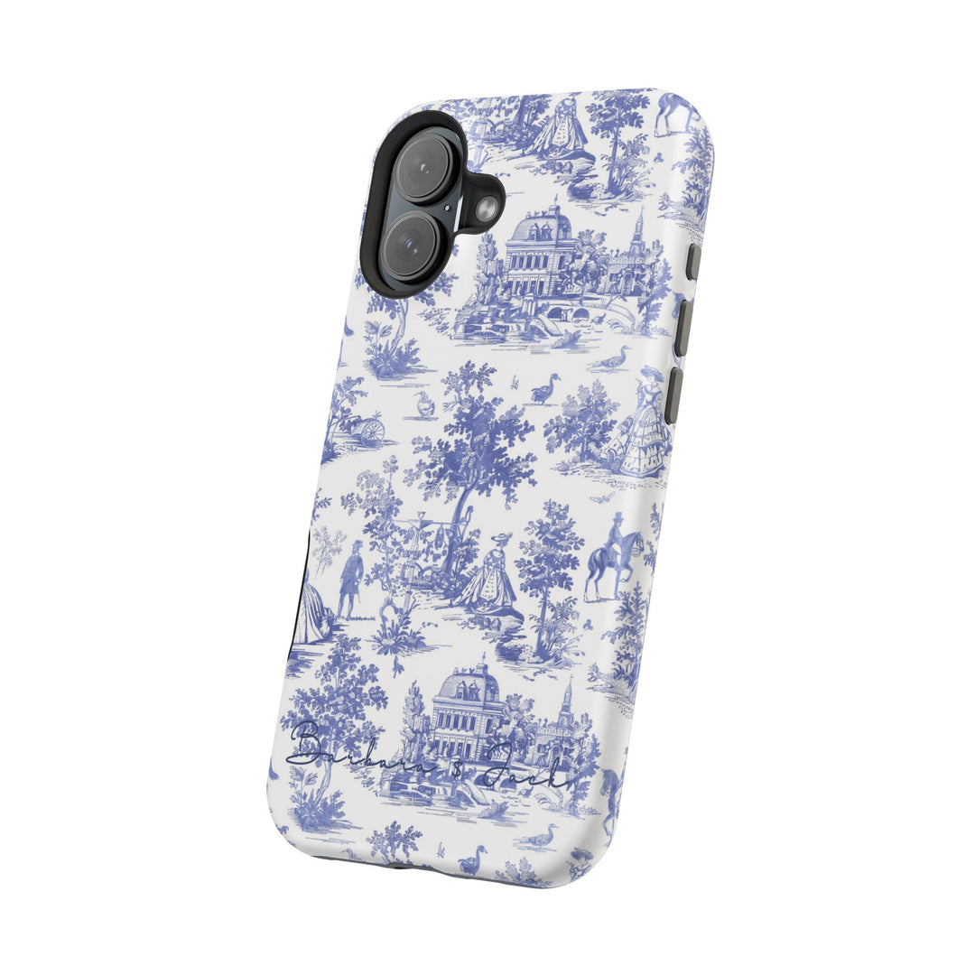 Magsafe French Toile Personalized Initial Custom Gift Cute Phone Cases for Iphone 16 Pro Max | iPhone 15, Pro Max Case, Iphone 14, 13, 12, 11, 10 - Studio40ParkLane