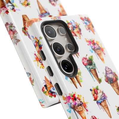 Impact Resistant, Summer Icecream, Cute Phone Cases for Samsung S24, S23, S22, S21, IPhone 15 pro, Iphone 14 pro, Iphone 13 IPhone 12, Iphone 11