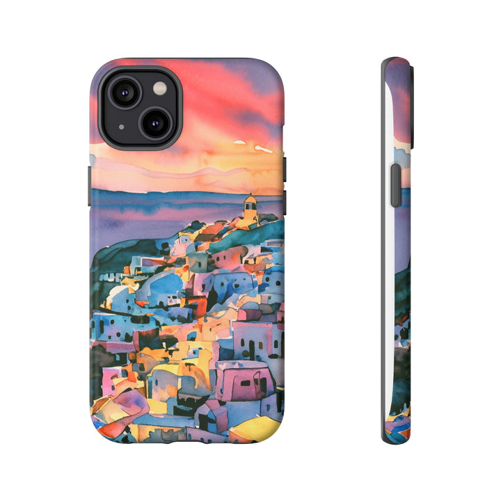 Impact Resistant, Greek Sunset, Cute Phone Cases for Samsung S24, S23, S22, S21, IPhone 15 pro Iphone 14 pro Iphone 13 IPhone 12 Iphone 11 - Studio40ParkLane