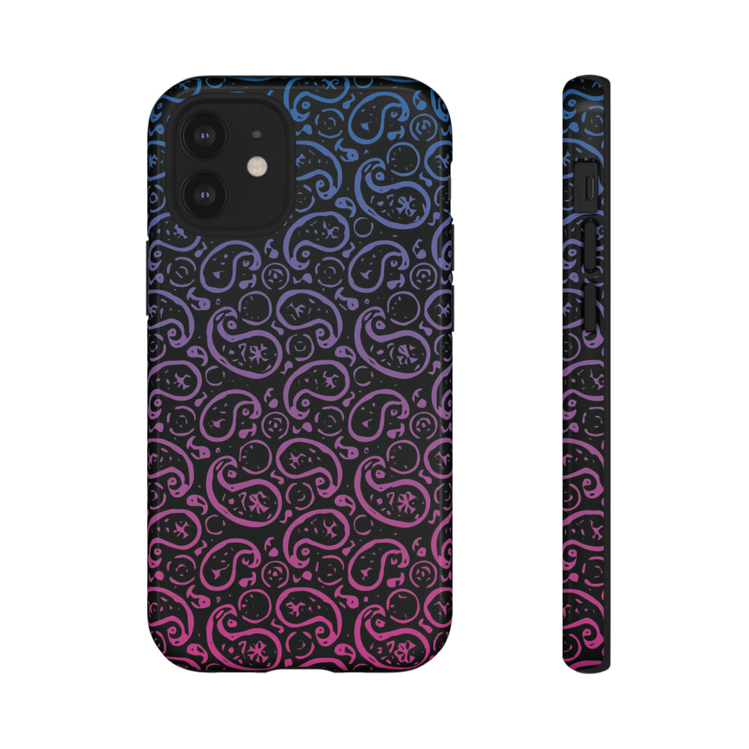 Cute IPhone Case | iPhone 15 Case | iPhone 15 Pro Max Case, Iphone 14 Case, Iphone 14 Pro Max Case IPhone Case for Art Lovers, Paisley Blue Pink - Studio40ParkLane