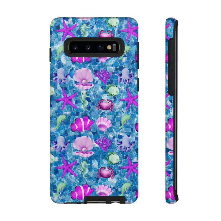 Cute Samsung Phone Case | Aesthetic Samsung Phone Case | Galaxy S23, S22, S21, S20 | Blue Pink Under The Sea, Protective Phone Case - Studio40ParkLane