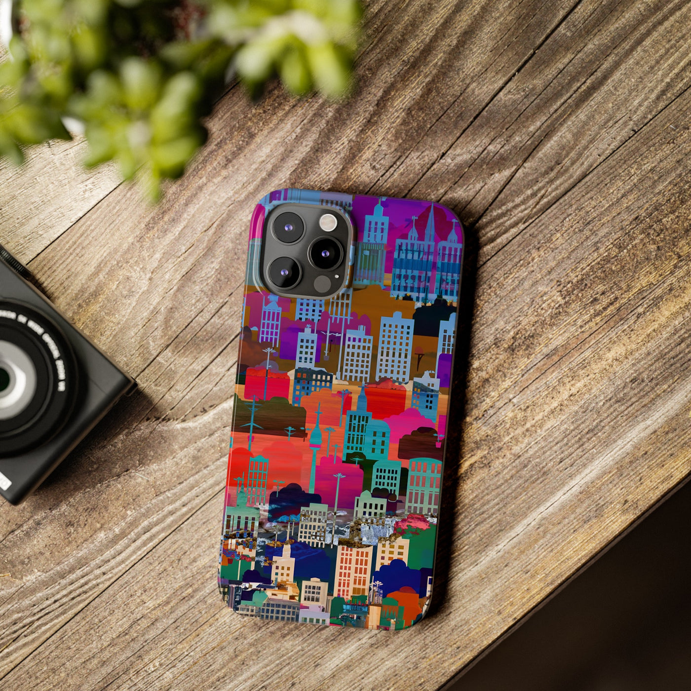 City Skyline Mosaic Slim Cute Phone Cases for Iphone | iPhone 15 Case | iPhone 15 Pro Max Case, Iphone 14, Iphone 14 Pro Max, Iphone 13, 12