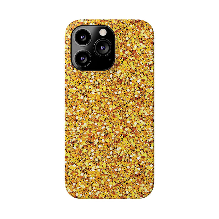 Slim Muted Gold Play on Faux Glitter Effect Cute Phone Cases for Iphone 16 Pro Max | iPhone 15 Case | iPhone 15 Pro Max Case, Iphone 14, Iphone 14 Pro Max, Iphone 13 12 11 8 7 - Studio40ParkLane