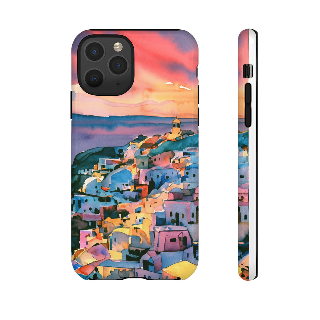 Impact Resistant, Greek Sunset, Cute Phone Cases for Samsung S24, S23, S22, S21, IPhone 15 pro Iphone 14 pro Iphone 13 IPhone 12 Iphone 11 - Studio40ParkLane