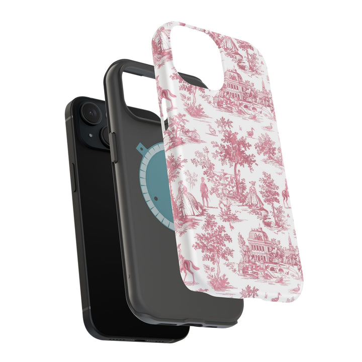 French Pink Toile Magsafe Cute Phone Case for Iphone Gift for Her, iPhone 16 Case | iPhone 15 Pro Max Case, Iphone 14, Iphone 14 Pro Max, Iphone 13, Iphone 12 - Studio40ParkLane