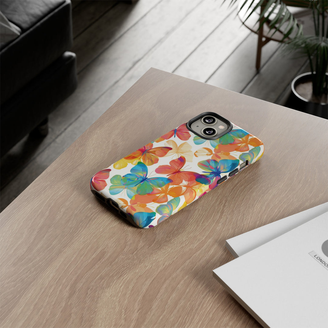 Cute Samsung Case | Cool Iphone Case | Summer Bright Butterflies, Samsung S24, S23, S22, S21, IPhone 15 Case | Iphone 14 Case, Iphone 13 Case - Studio40ParkLane