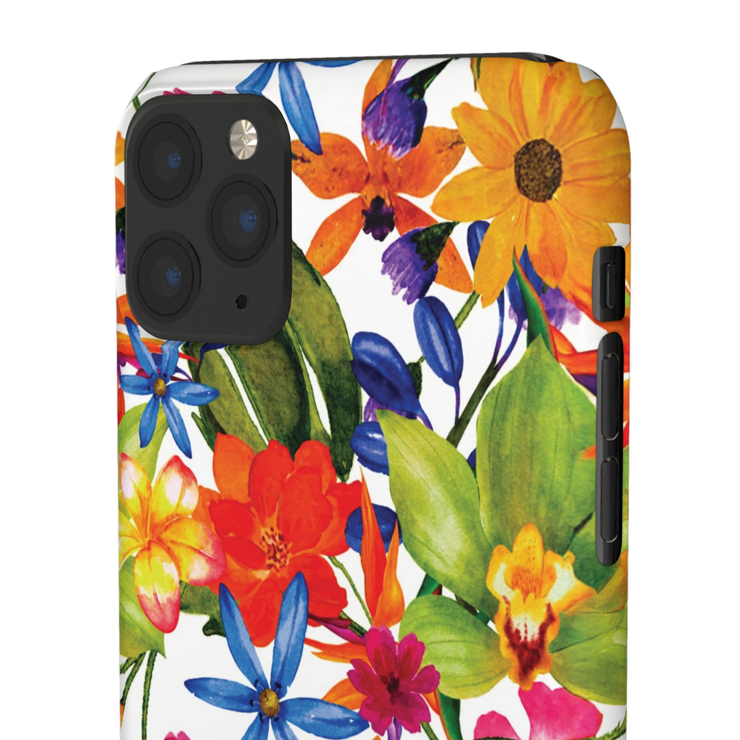 Sleek Snap Colorful Flowers Cute Phone Case for iPhone 16 15 14 13 12 11 X Xs Max Xr Pro Plus Samsung Galaxy S24 S23 S22 S21 S20 Note Ultra