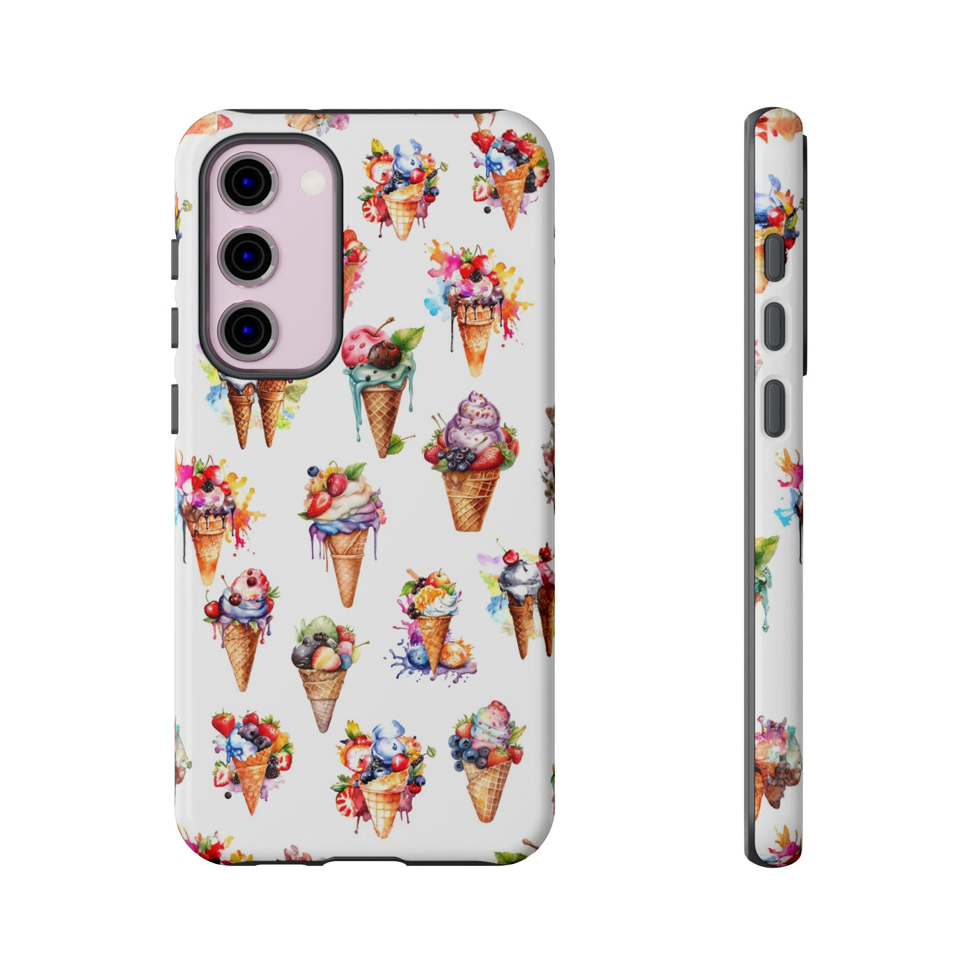 Impact Resistant, Summer Icecream, Cute Phone Cases for Samsung S24, S23, S22, S21, IPhone 15 pro, Iphone 14 pro, Iphone 13 IPhone 12, Iphone 11