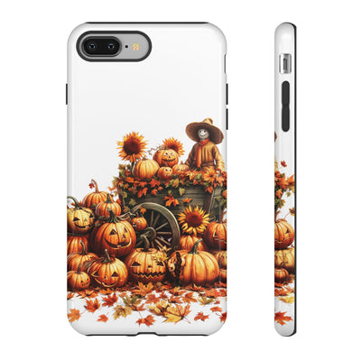 Impact Resistant, Fall Leaves Scarecrow, Cute Phone Cases for Samsung S24, S23, S22, S21, IPhone 15 pro Iphone 14 pro Iphone 13 IPhone 12 Iphone 11