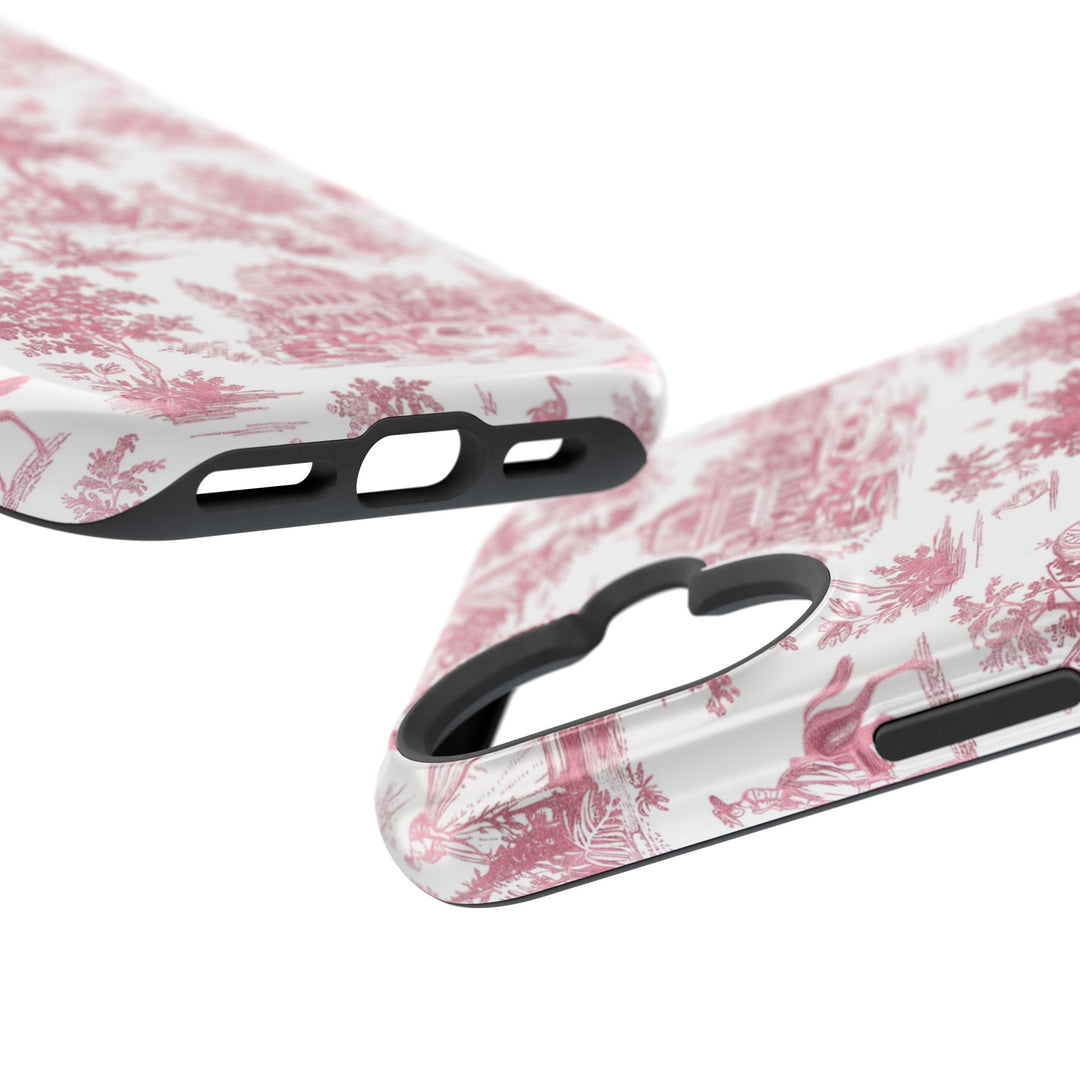 French Pink Toile Magsafe Cute Phone Case for Iphone Gift for Her, iPhone 16 Case | iPhone 15 Pro Max Case, Iphone 14, Iphone 14 Pro Max, Iphone 13, Iphone 12 - Studio40ParkLane