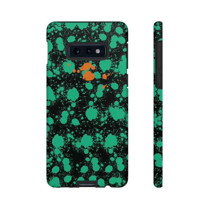 Cute Samsung Phone Case | Aesthetic Samsung Phone Case | Paint Splash Green Orange | Galaxy S23, S22, S21, S20 | Luxury Double Layer | Cool - Studio40ParkLane