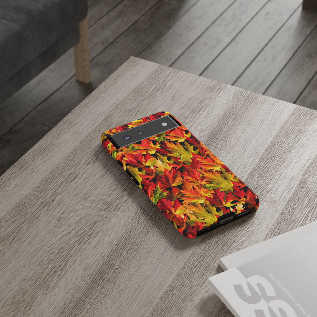 Fall Leaves Impact Resistant, Cute Phone Cases for Samsung S24, S23, S22, S21, IPhone 15 pro Iphone 14 pro Iphone 13 IPhone 12 Iphone 11 - Studio40ParkLane