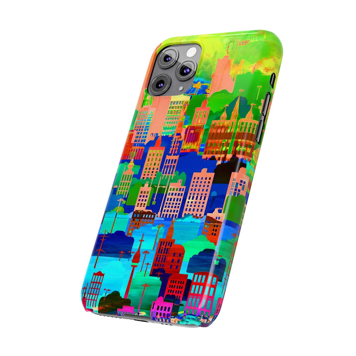 Slim Cute Phone Cases for Iphone - | iPhone 15 Case | iPhone 15 Pro Max Case, Iphone 14 Case, Iphone 14 Pro Max, Iphone 13, Summer City Skyline - Studio40ParkLane