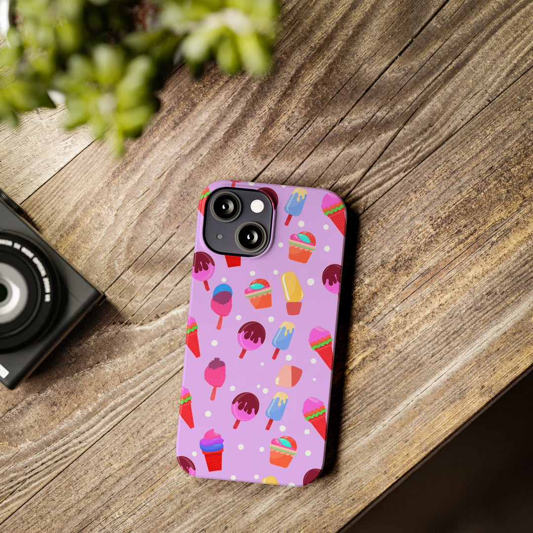 Slim Cute Phone Cases for Iphone - | iPhone 15 Case | iPhone 15 Pro Max Case, Iphone 14 Case, Iphone 14 Pro Max, Iphone 13, Summer Ice - cream Pink - Studio40ParkLane