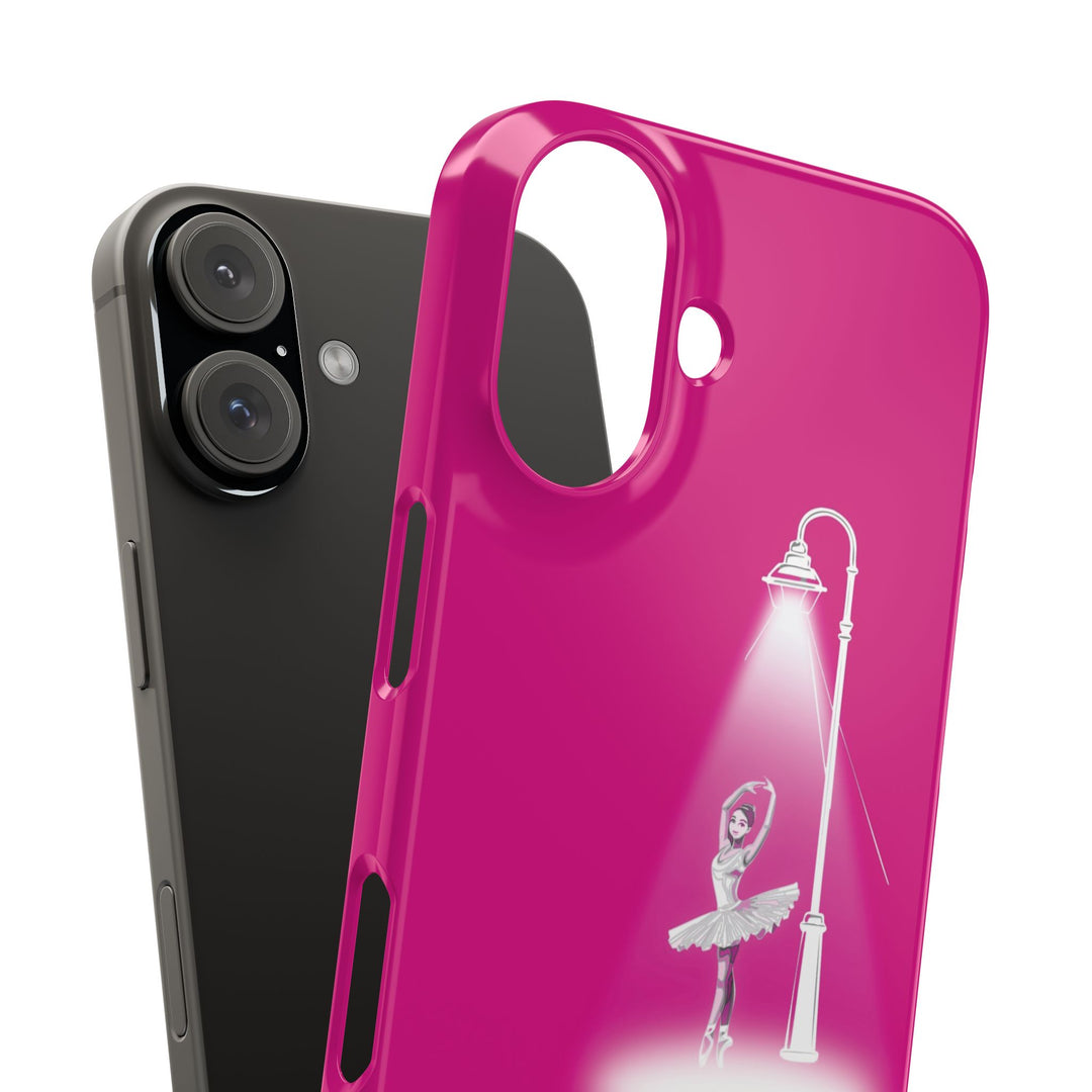 Slim Pink Ballet Dancer Spotlight Gift for Her Cute Phone Cases for Iphone 16 Pro Max | iPhone 15 Case | iPhone 15 Pro Max Case, Iphone 14, 13, 12, 11, 10, 8, 7 - Studio40ParkLane