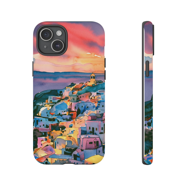 Impact Resistant, Greek Sunset, Cute Phone Cases for Samsung S24, S23, S22, S21, IPhone 15 pro Iphone 14 pro Iphone 13 IPhone 12 Iphone 11 - Studio40ParkLane