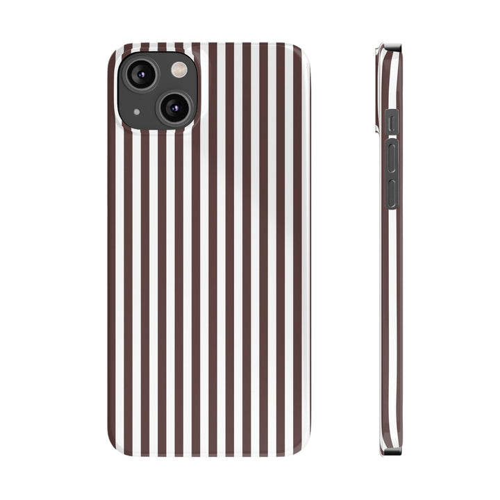 Slim Carriage Brown Striped Cute Phone Case for Iphone 16 - | iPhone 15 Pro Max Case | iPhone 14 Case Iphone 13 12 11 10 9 8 7 Gift for Her - Studio40ParkLane