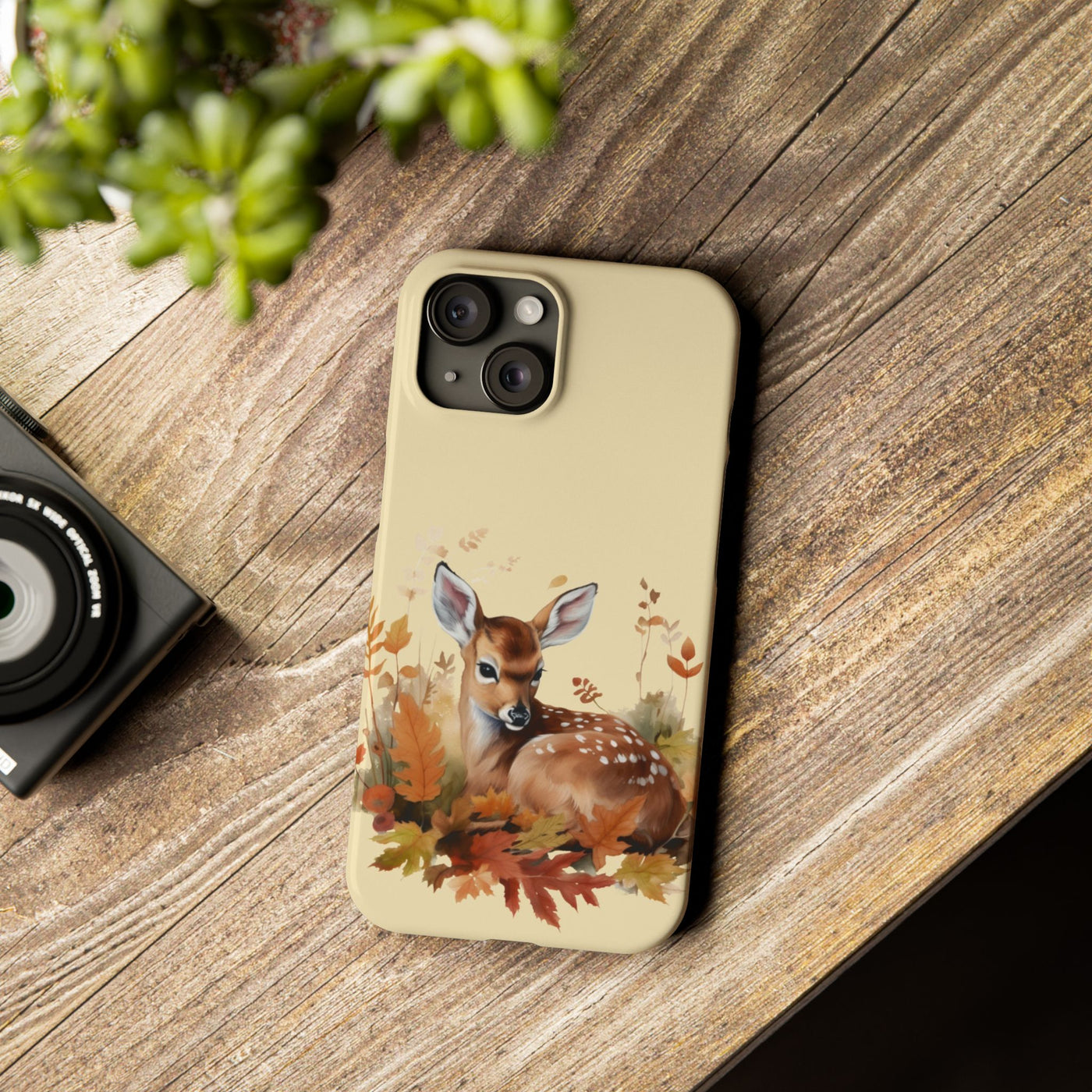 Slim Autumn Fall Deer Gift for Her Cute Phone Cases for Iphone 16 | iPhone 15 Case | iPhone 15 Pro Max Case, Iphone 14, Iphone 14 Pro Max, Iphone 13, Slim