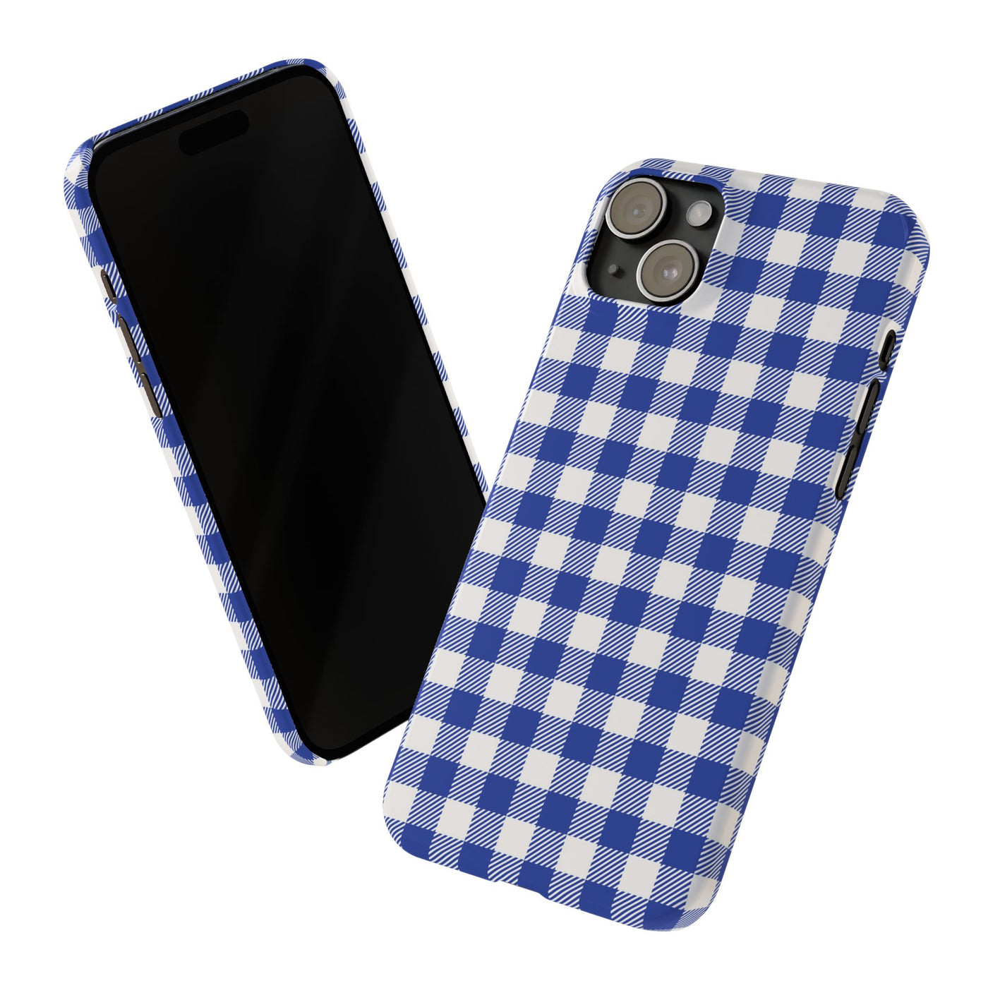 Slim Blue Gingham Gift for Her Cute Phone Cases for Iphone 16 Pro Max | iPhone 15 Case | iPhone 15 Pro Max Case, Iphone 14, 13, 12, 11, 10, 8, 7