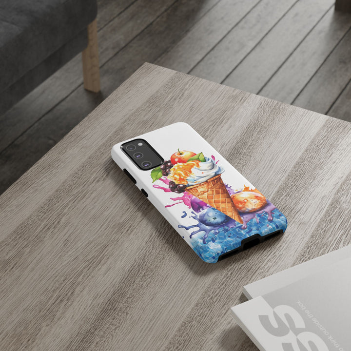 Impact Resistant, Summer Ice Cream Cone, Cute Phone Cases for Samsung S24, S23, S22, S21, IPhone 15 pro Iphone 14 pro Iphone 13 IPhone 12 Iphone 11 - Studio40ParkLane
