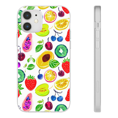 Cute Flexi Phone Cases, Summer Fruit Mix, Compatible with Samsung Galaxy S23, Samsung S22, Samsung S21, Samsung S20, Galaxy S20 Ultra