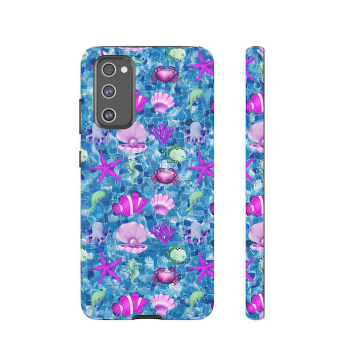 Cute Samsung Phone Case | Aesthetic Samsung Phone Case | Galaxy S23, S22, S21, S20 | Blue Pink Under The Sea, Protective Phone Case - Studio40ParkLane