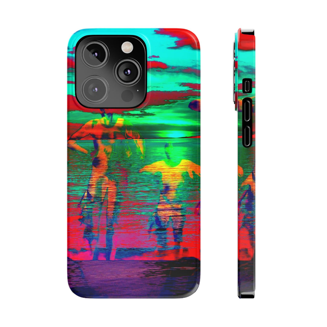 Slim Cute Phone Cases for Iphone - | iPhone 15 Case | iPhone 15 Pro Max Case, Iphone 14 Case, Iphone 14 Pro Max, Iphone 13, Sunset Mystery Dance - Studio40ParkLane