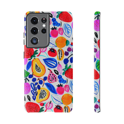 Cute Samsung Phone Case | Aesthetic Samsung Phone Case | Galaxy S23, S22, S21, S20 | Summer Fruit Cocktail, Protective Phone Case