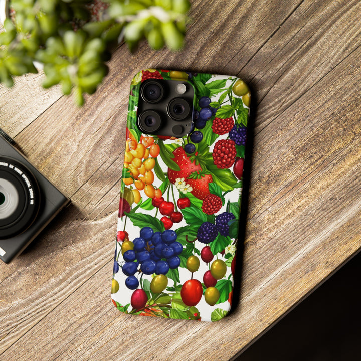 Slim Cute Phone Cases for Iphone - | iPhone 15 Case | iPhone 15 Pro Max Case, Iphone 14 Case, Iphone 14 Pro Max, Iphone 13, Summer Mixed Fruit - Studio40ParkLane